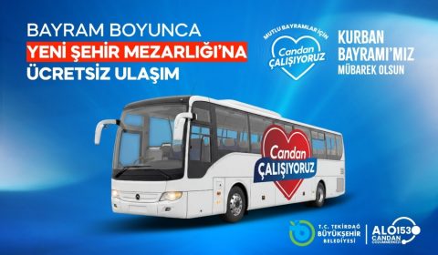 BÜYÜKŞEHİR'DEN KURBAN BAYRAMI'NDA YENİ ŞEHİR MEZARLIĞINA ÜCRETSİZ SERVİS HİZMETİ