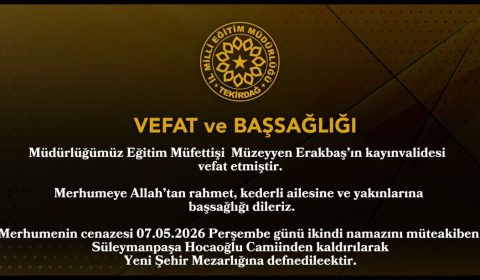 Vefat ve Başsağlığı Mesajı