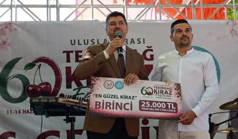 60. Uluslararası Tekirdağ Kiraz Festivali Kiraz Yarışması Ödül Töreni