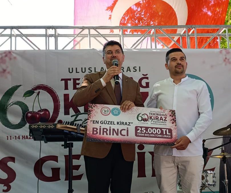 60. Uluslararası Tekirdağ Kiraz Festivali Kiraz Yarışması Ödül Töreni