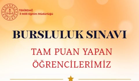 Bursluluk Sınavında Tam Puan Başarısı