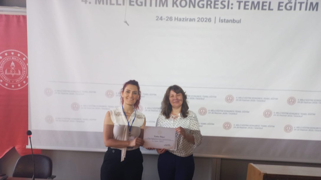 Çorlu Özel İdare İlkokulu ve Bilim ve Sanat Merkezi Öğretmenleri, 4. Millî Eğitim Kongresi'nde Bildiri Sundu