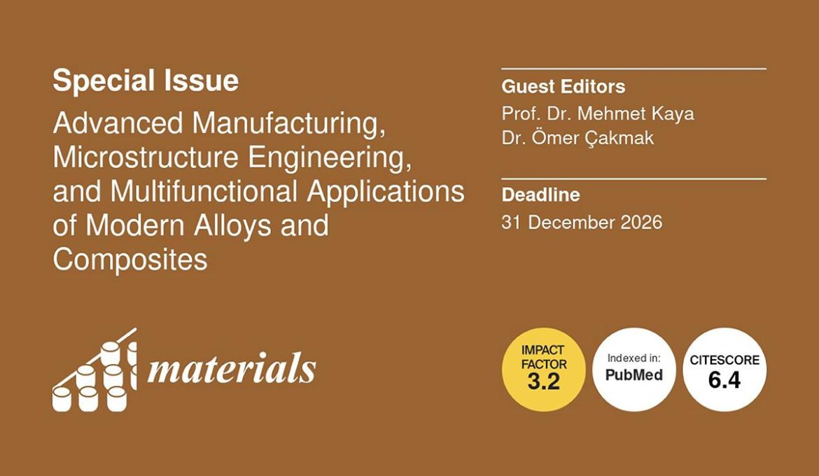 PROF. DR. MEHMET KAYA, MDPI Materials DERGİSİNDE ÖZEL SAYI EDİTÖRÜ OLARAK GÖREVLENDİRİLDİ