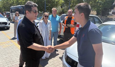 İl Millî Eğitim Müdürü Dr. Aziz Yeniyol, Motorlu Taşıt Sürücüleri Kursu Direksiyon Uygulama Sınavını Denetledi