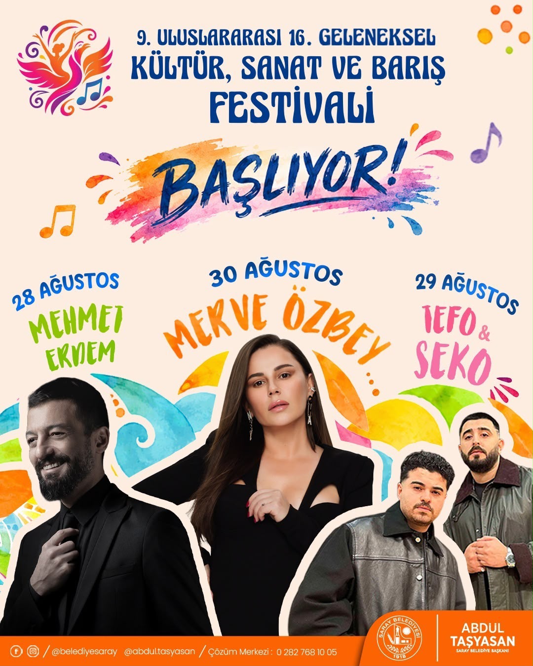 Kültür, sanat ve barış festivali'nin konser takvimi açıklandı