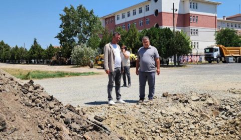 Okullar Bölgesinde Yol Çalışmaları Başladı