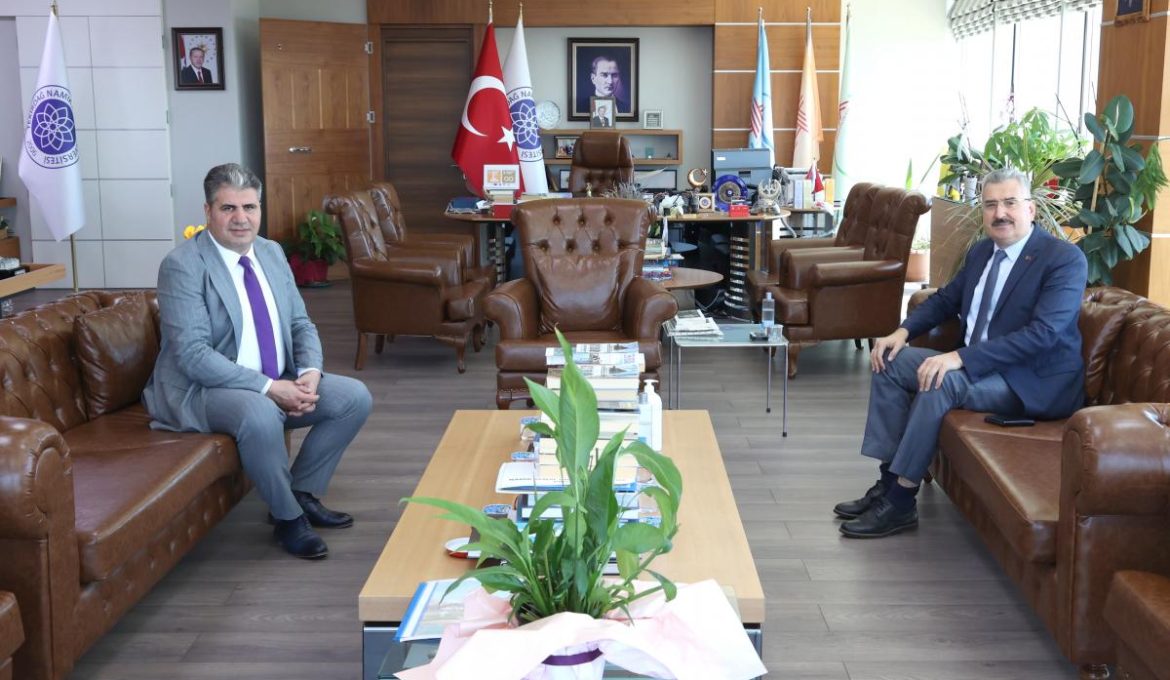 TEKİRDAĞ BÖLGE ADLİYESİ BAŞKANI’NDAN ÜNİVERSİTEMİZ REKTÖRÜNE VEDA ZİYARETİ