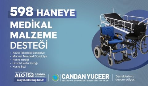BÜYÜKŞEHİR'DEN 598 HANEYE MEDİKAL MALZEME DESTEĞİ
