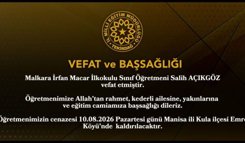 Vefat ve Başsağlığı Mesajı