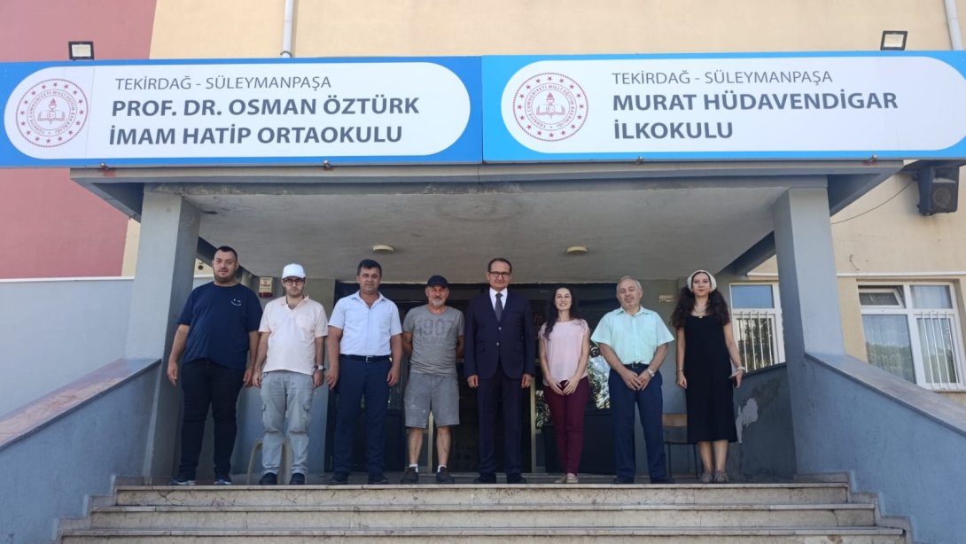İlçe Milli Eğitim Müdürü Fahri Kırmızı'dan Okullarımıza Yeni Eğitim Öğretim Yılı Hazırlıkları Ziyaretleri
