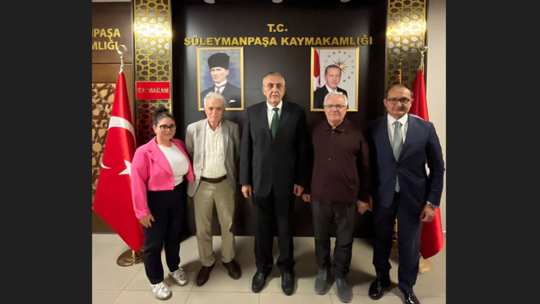 Kaymakamımız Sayın Mahmut Nedim TUNÇER, Namık Kemal Evi Başkanı Sezai KURT...