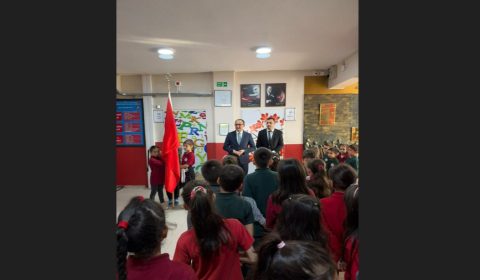 İlçe Millî Eğitim Müdürümüz 100. Yıl Mehmet Özyüksel İlkokulunda Bayrak Töreni'ne Katıldı